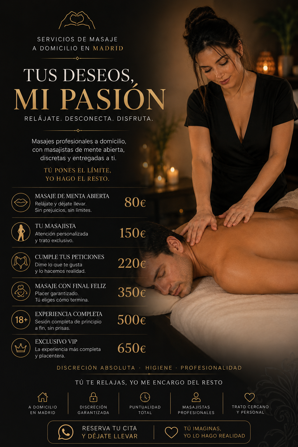 Tus Deseos, Mi Pasión – Masajes Profesionales a Domicilio en Madrid